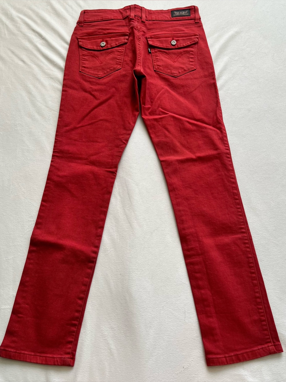 Levi’s Black Label Red Button Pocket Size 4 Y2K punk emo preppy alternative - Picture 7 of 7